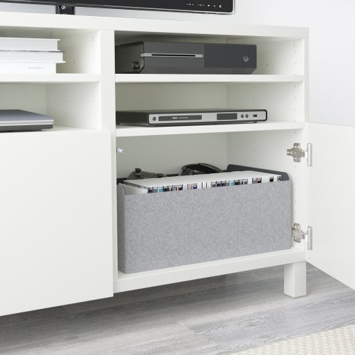 BESTÅ, TV bench with doors, 120x42x74 cm, 390.683.34