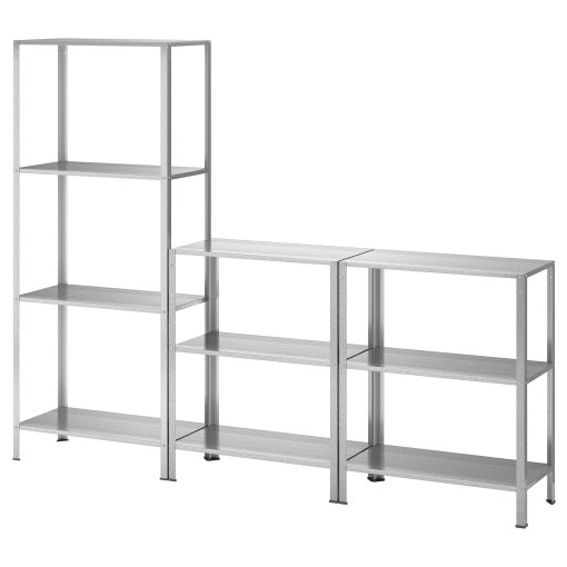 HYLLIS, shelving unit in/outdoor, 180x27x74-140 cm, 393.180.31
