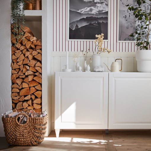 BESTÅ, σύνθεση αποθήκευσης με πόρτες, 120x42x74 cm, 393.848.70