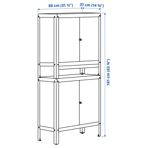 KOLBJÖRN, ντουλάπι εσωτερικού/εξωτερικού χώρου, 80x161 cm, 394.176.01