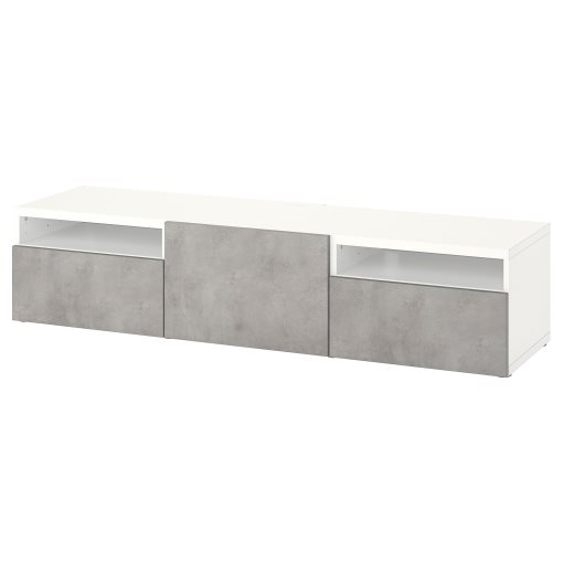 BESTÅ, TV bench with door/drawers push open, 180x42x39 cm, 394.324.75