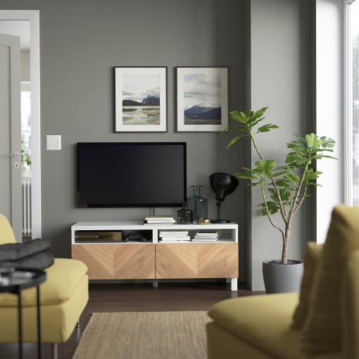 BESTÅ, έπιπλο TV με συρτάρια με μαλακό κλείσιμο, 120x42x48 cm, 394.358.60