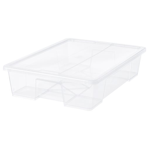 SAMLA, box with lid, 79x57x18 cm/55 l, 394.408.14