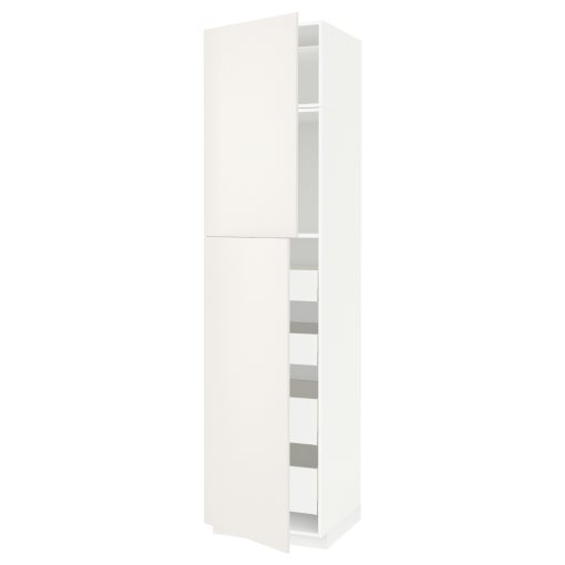METOD, high cabinet with 2 doors/4 drawers, 60x60x240 cm, 394.691.43