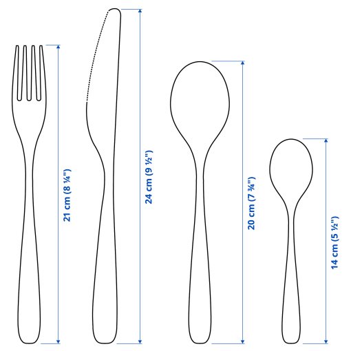 TILLAGD, 24-piece cutlery set, 403.430.01