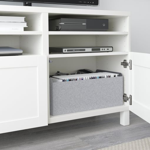 BESTÅ, TV bench with doors, 120x42x74 cm, 490.683.24