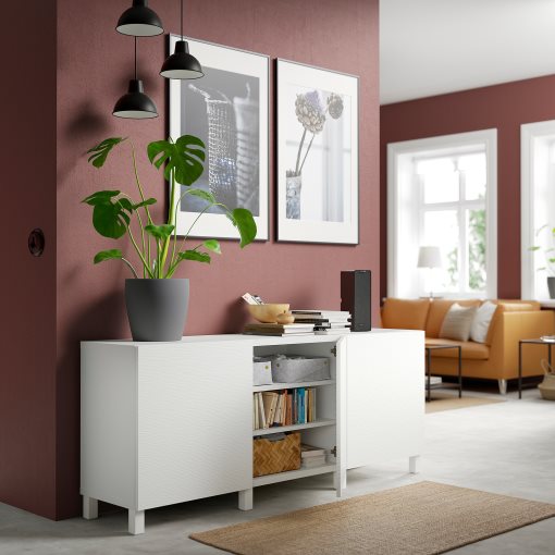 BESTÅ, storage combination with doors, 180x42x74 cm, 491.398.97