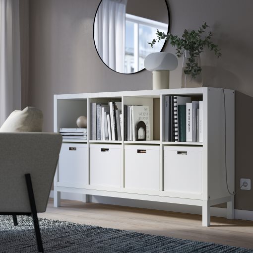 KALLAX, shelving unit with underframe, 147x94 cm, 494.426.76