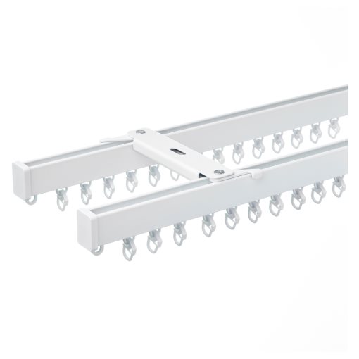 VIDGA, curtain track set for ceiling 2 track, 140 cm, 495.715.07