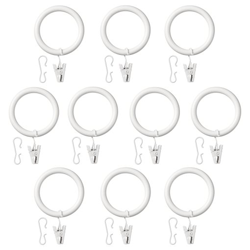 SYRLIG, curtain ring with clip and hook, 502.172.38