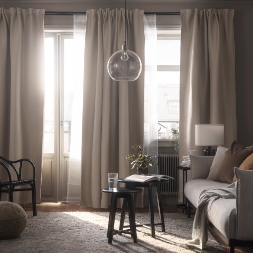 VILBORG, room darkening curtains, 1 pair, 502.975.55