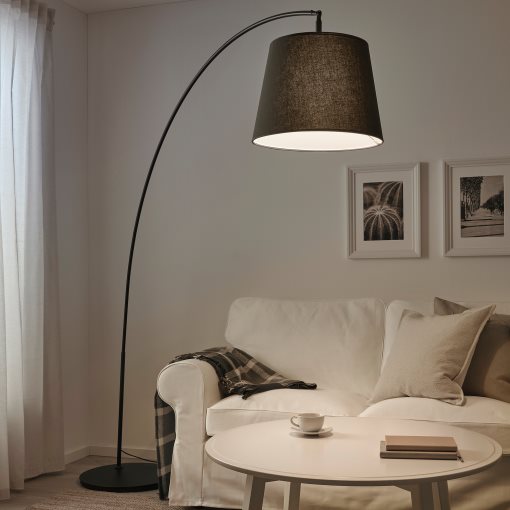SKAFTET, floor lamp base, arched, 504.053.95