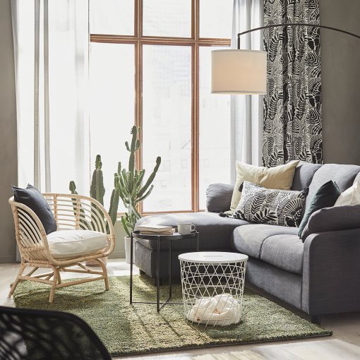 SKAFTET, floor lamp base, arched, 504.053.95