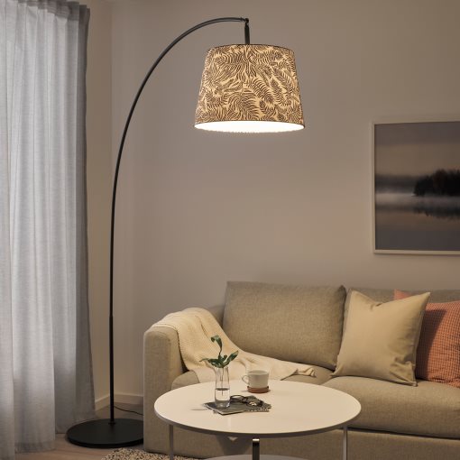 SKAFTET, floor lamp base, arched, 504.053.95