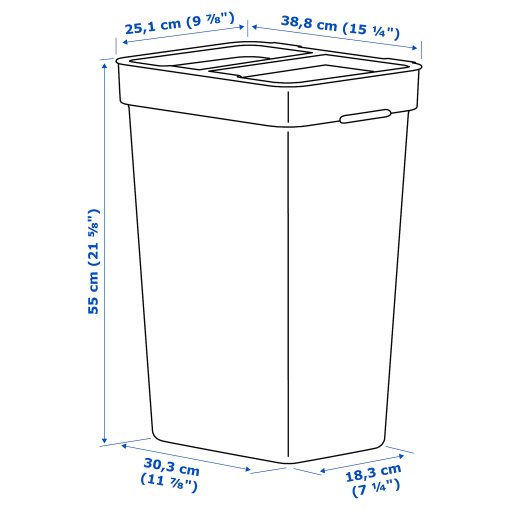 HÅLLBAR, bin, 35 l, 504.202.06