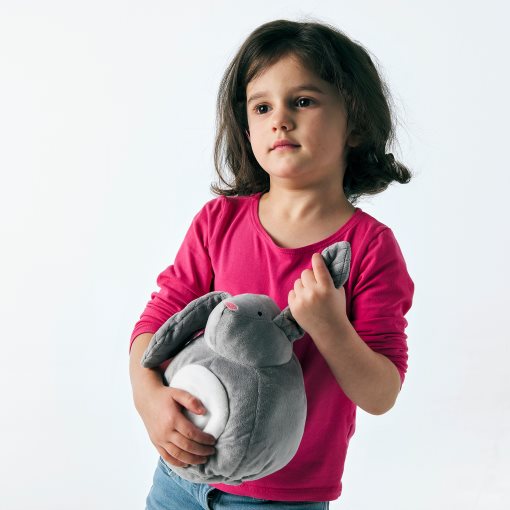 PEKHULT, soft toy with night light and built-in LED light source/ battery-operated, 19 cm, 504.700.03