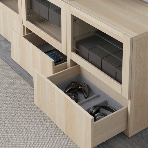 BESTÅ, TV bench with doors and drawers, 180x40x64 cm, 591.943.03