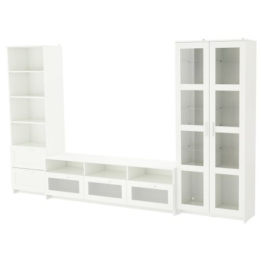 BRIMNES, TV storage combination/glass doors, 592.782.32