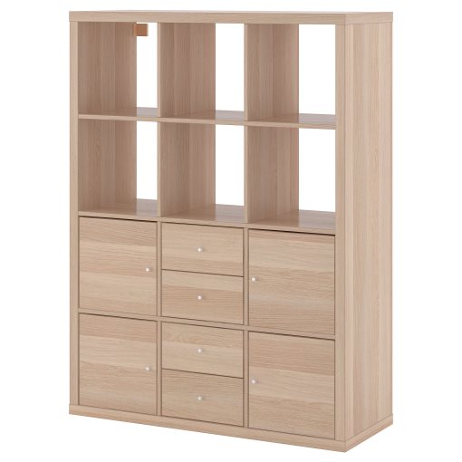 KALLAX, shelving unit with 6 inserts, 592.782.65