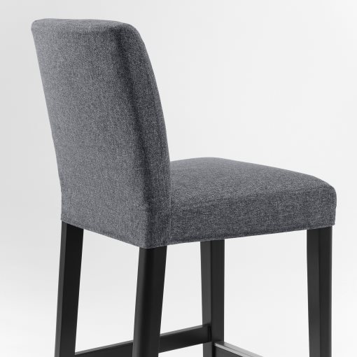 BERGMUND, σκαμπό μπαρ με πλάτη, 62 cm, 593.846.90