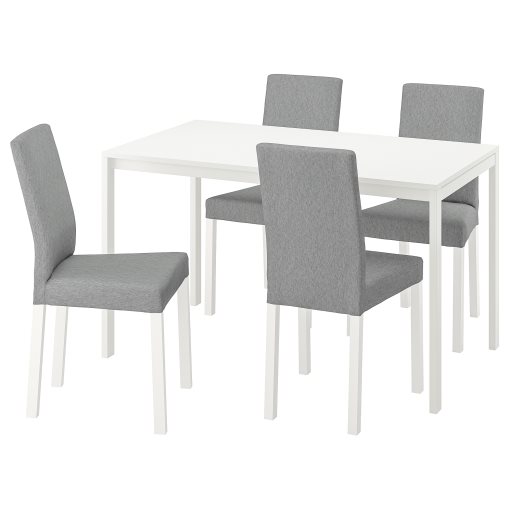 MELLTORP/KATTIL, table and 4 chairs, 125 cm, 594.282.03