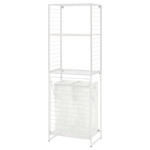 JOSTEIN, shelving unit with bags/grid/in/outdoor/wire, 62x40/76x180 cm, 594.372.74