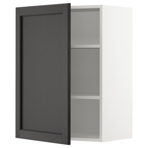 METOD, ντουλάπι τοίχου με ράφια, 60x80 cm, 594.644.51