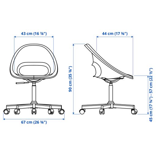 ELDBERGET/MALSKAR, swivel chair with pad, 595.534.47