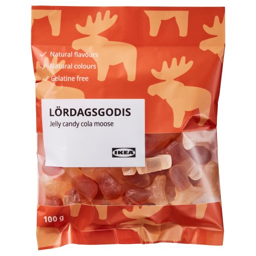 LORDAGSGODIS, ζελαδάκια με γεύση κόλα, σε σχήμα τάρανδου, 100 g, 604.805.58