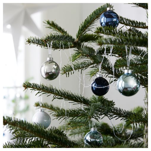 VINTERFINT, decoration bauble/glass/20 pack, 6 cm, 605.273.01
