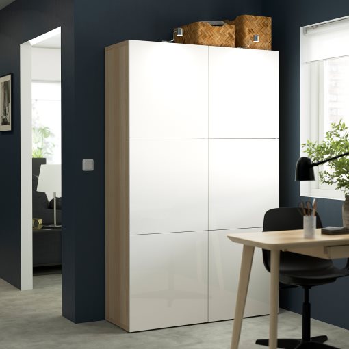 BESTÅ, σύνθεση αποθήκευσης με πόρτες, 120x42x193 cm, 690.716.22