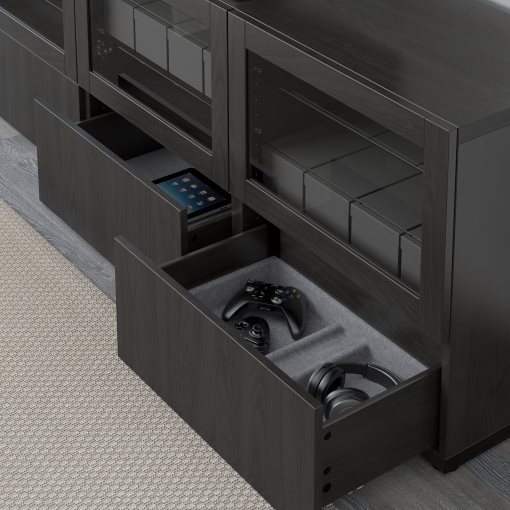 BESTÅ, έπιπλο TV με πόρτες και συρτάρια, 180x40x64 cm, 691.942.94