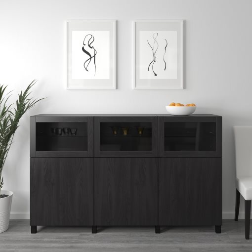BESTÅ, storage combination with doors, 180x42x112 cm, 692.080.26
