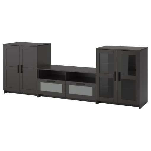 BRIMNES, TV storage combination/glass doors, 692.782.22
