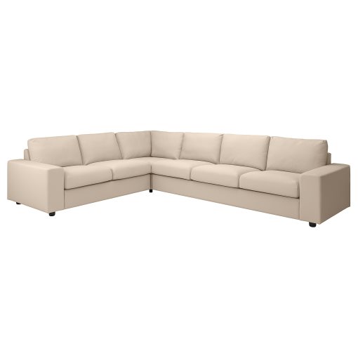 VIMLE, corner sofa, 5-seat with wide armrests, 694.018.06