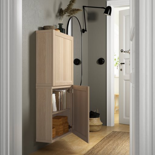 BESTÅ, wall cabinet with 2 doors, 60x22x128 cm, 694.171.00