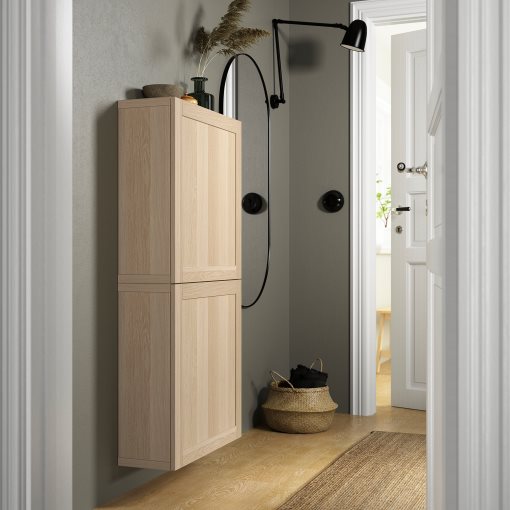 BESTÅ, wall cabinet with 2 doors, 60x22x128 cm, 694.171.00