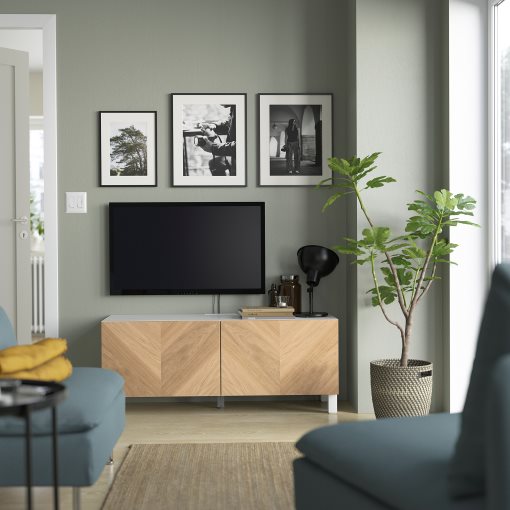 BESTÅ, TV bench with doors, 120x42x48 cm, 694.194.39