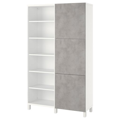 BESTÅ, storage combination with doors, 120x42x202 cm, 694.216.92