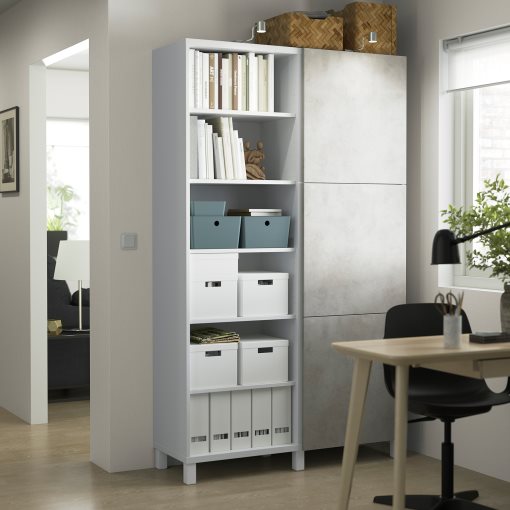 BESTÅ, storage combination with doors, 120x42x202 cm, 694.216.92
