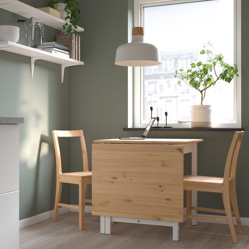 PINNTORP/PINNTORP, table and 2 chairs, 67/124 cm, 694.844.44