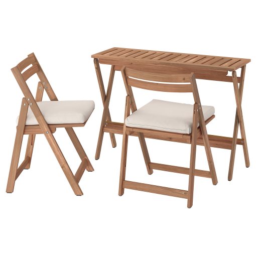NÄMMARÖ, table and 2 chairs, folding/outdoor, 108x37 cm, 695.817.89