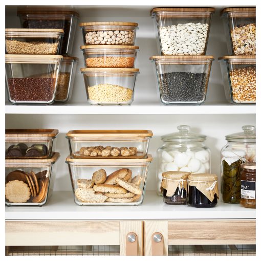 IKEA 365+, food container rectangular/glass, 1.8 l, 703.592.03
