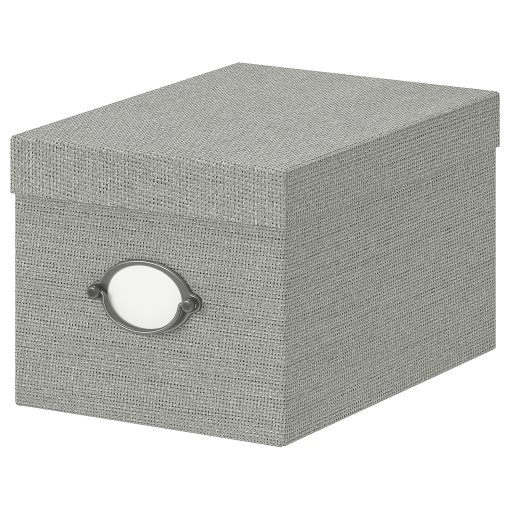 KVARNVIK, storage box with lid, 18x25x15 cm, 704.128.75