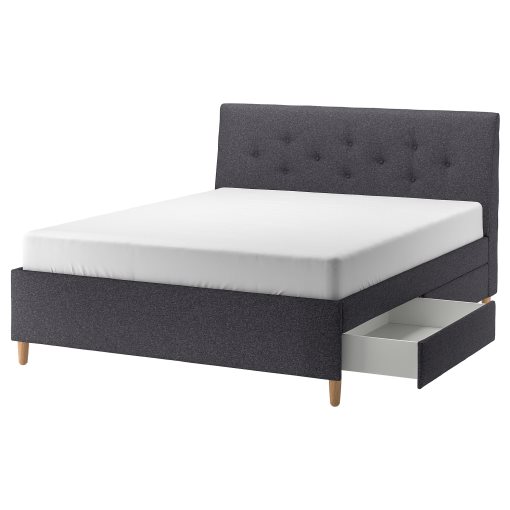 IDANÄS, upholstered storage bed, 180x200 cm, 704.471.82