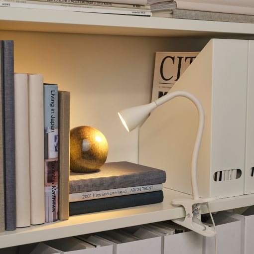 NÄVLINGE, clamp spotlight with built-in LED light source, 704.498.88
