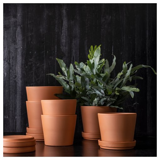 BRUNBÄR, plant pot with saucer/outdoor, 15 cm, 705.108.28
