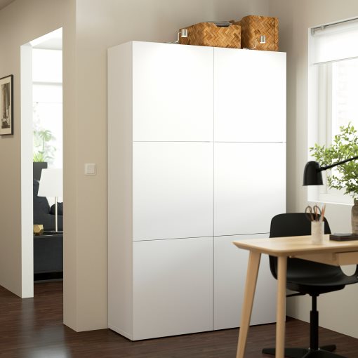 BESTÅ, σύνθεση αποθήκευσης με πόρτες, 120x42x193 cm, 790.575.26