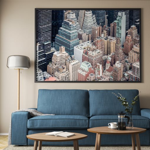 BJÖRKSTA, picture with frame/New York from above, 200x140 cm, 793.849.67
