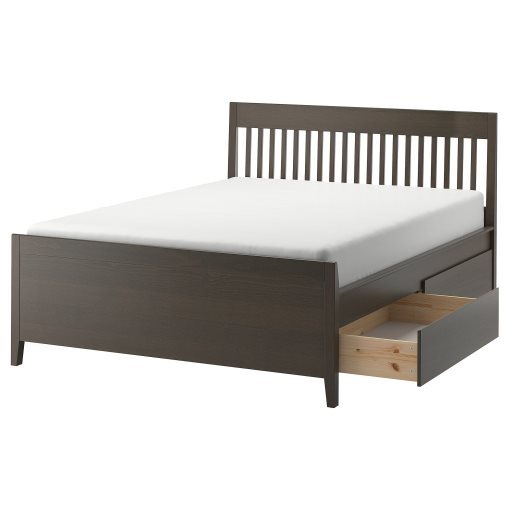 IDANÄS, bed frame with storage, 140x200 cm, 793.922.17